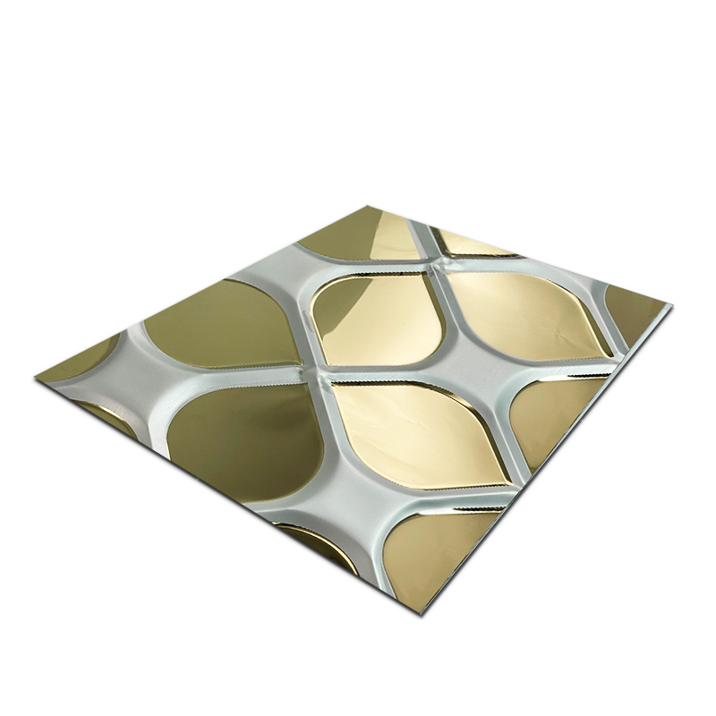 Stainless Steel Double Color Gold Ellipse Sheet