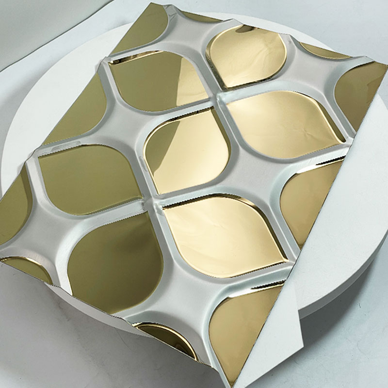 Stainless Steel Double Color Gold Ellipse Sheet