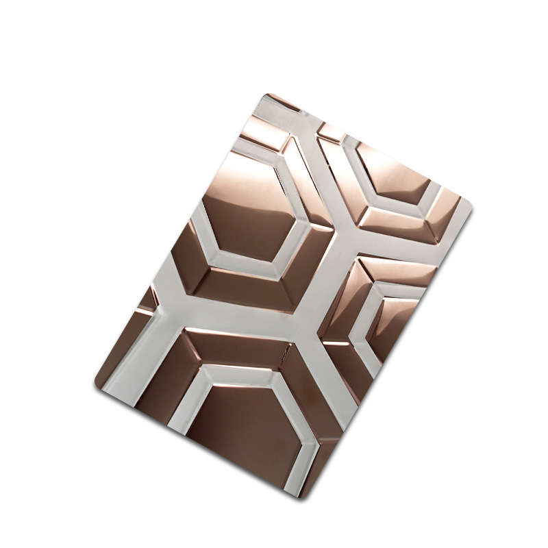 Stainless Steel Double Color Rosegold Hexagon Sheet