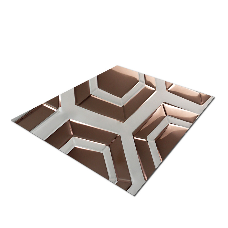 Stainless Steel Double Color Rosegold Hexagon Sheet