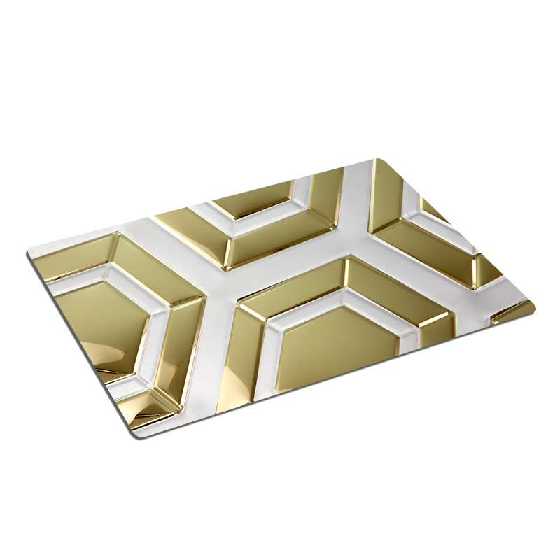 Stainless Steel Double Color Gold Hexagon Sheet