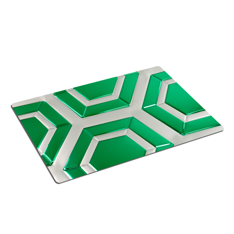 Stainless Steel Double Color Green Hexagon Sheet