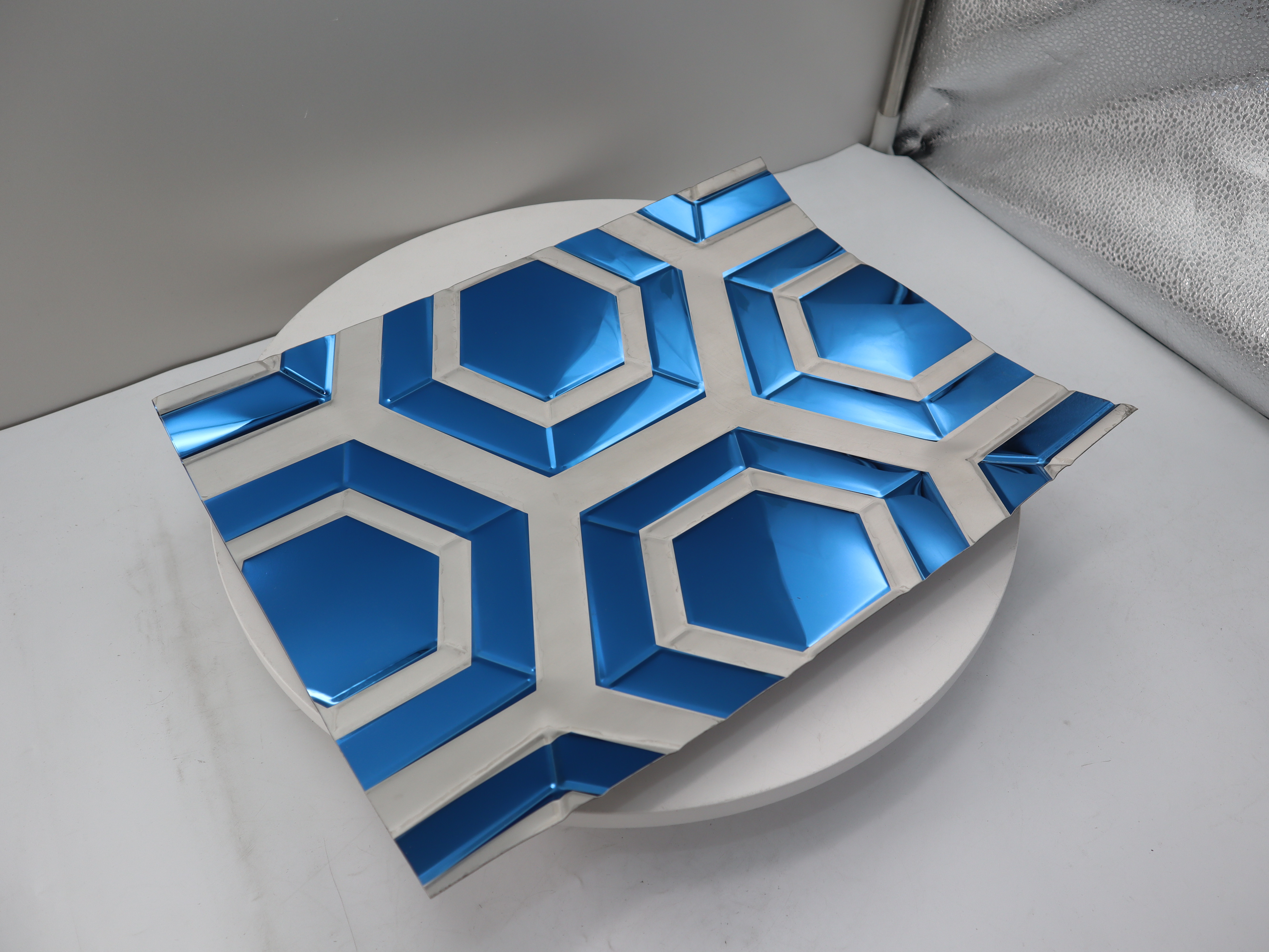 Stainless Steel Double Color Blue Hexagon Sheet