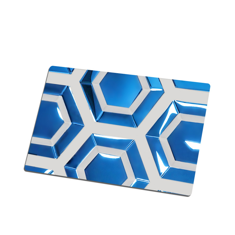 Stainless Steel Double Color Blue Hexagon Sheet