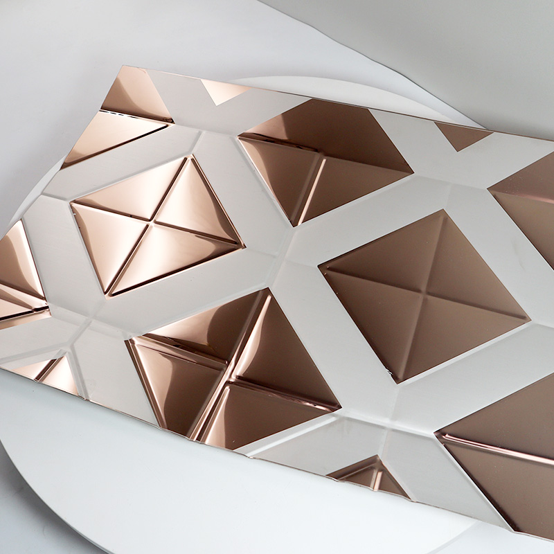 Stainless Steel Double Color Rosegold Rectangle Sheet