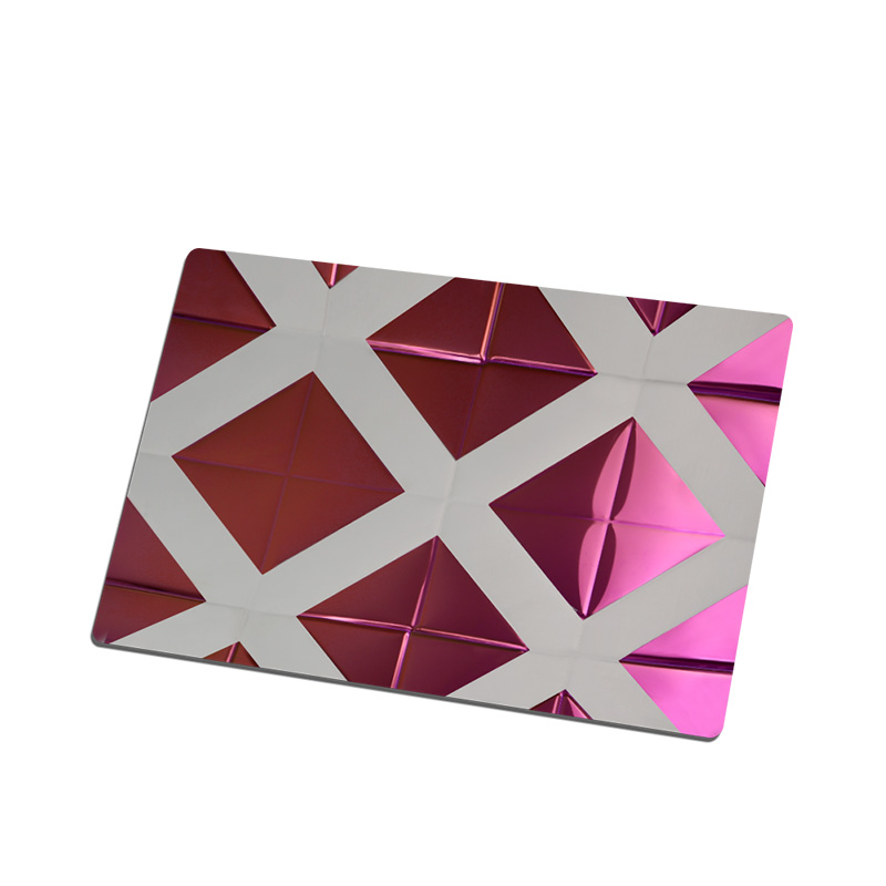 Stainless Steel Double Color Pink Rectangle Sheet