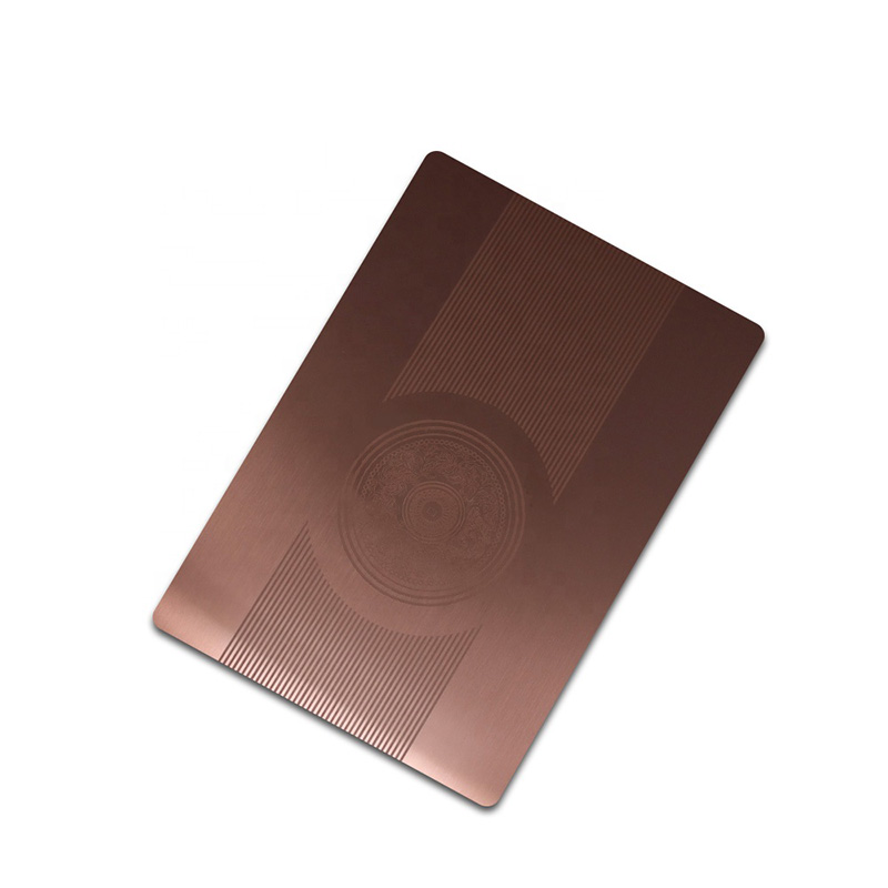 Stainless Steel Etched Hairline-A Copper Elevator Door Panel