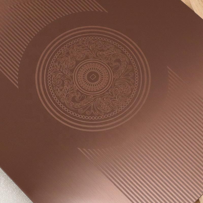 Stainless Steel Etched Hairline-A Copper Elevator Door Panel