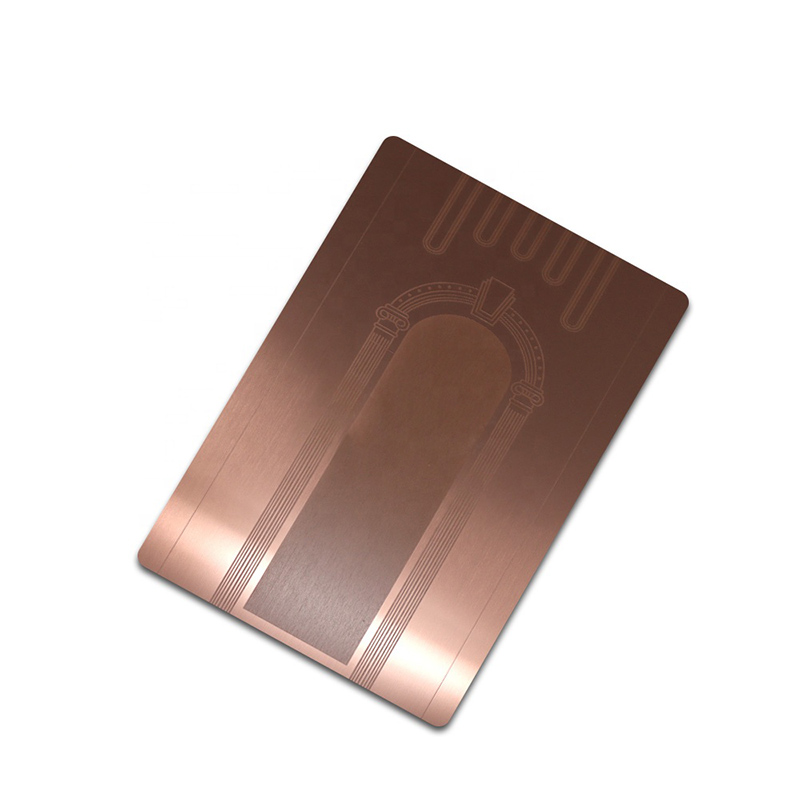 Stainless Steel Etched Hairline-B Copper Elevator Door Panel