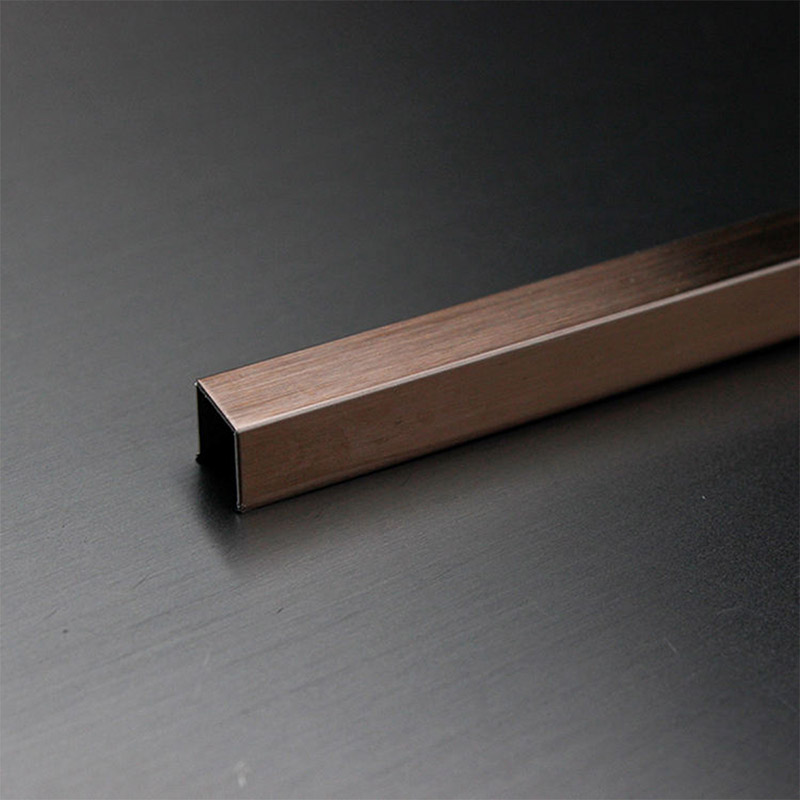 Stainless Steel U-shape Mirror Rosegold Tile Trim