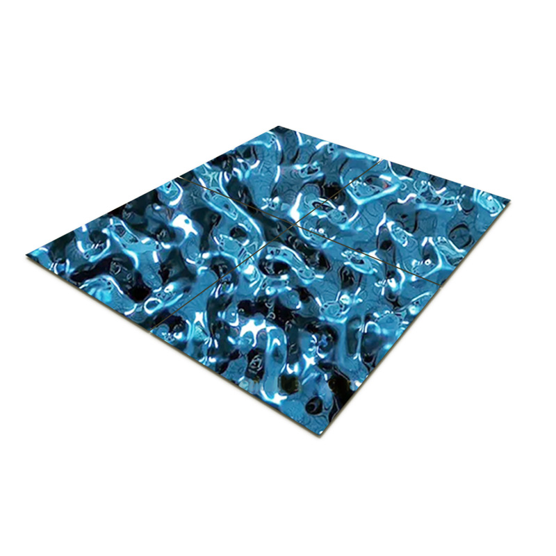 Stainless Steel Middle Blue Water Ripple Sheet