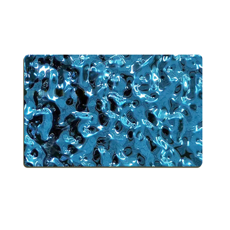 Stainless Steel Middle Blue Water Ripple Sheet