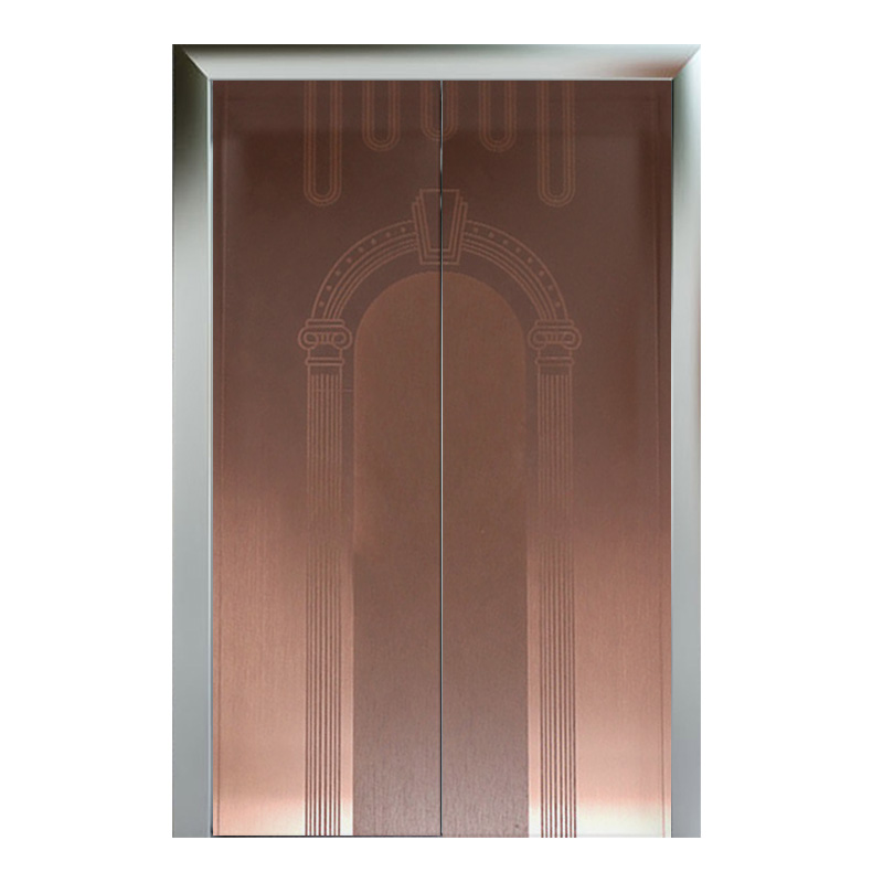 Stainless Steel Etched Hairline-B Copper Elevator Door Panel