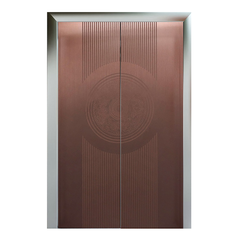 Stainless Steel Etched Hairline-A Copper Elevator Door Panel