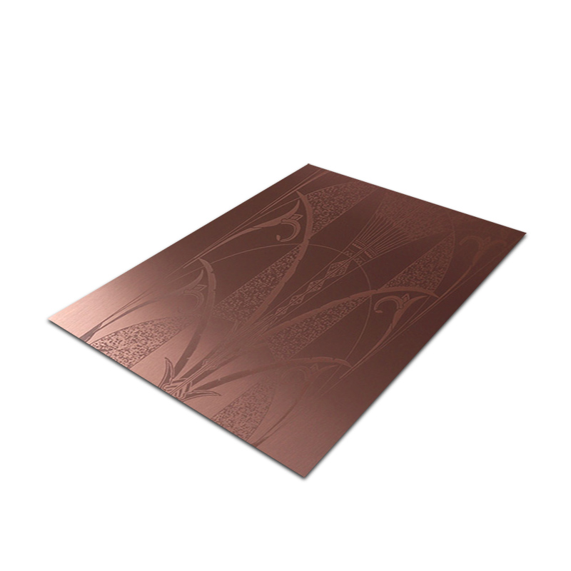 Stainless Steel Etched Hairline-C Copper Elevator Door Sheet