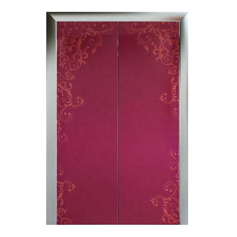 Stainless Steel Etched Hairline Pink Elevator Door Sheet