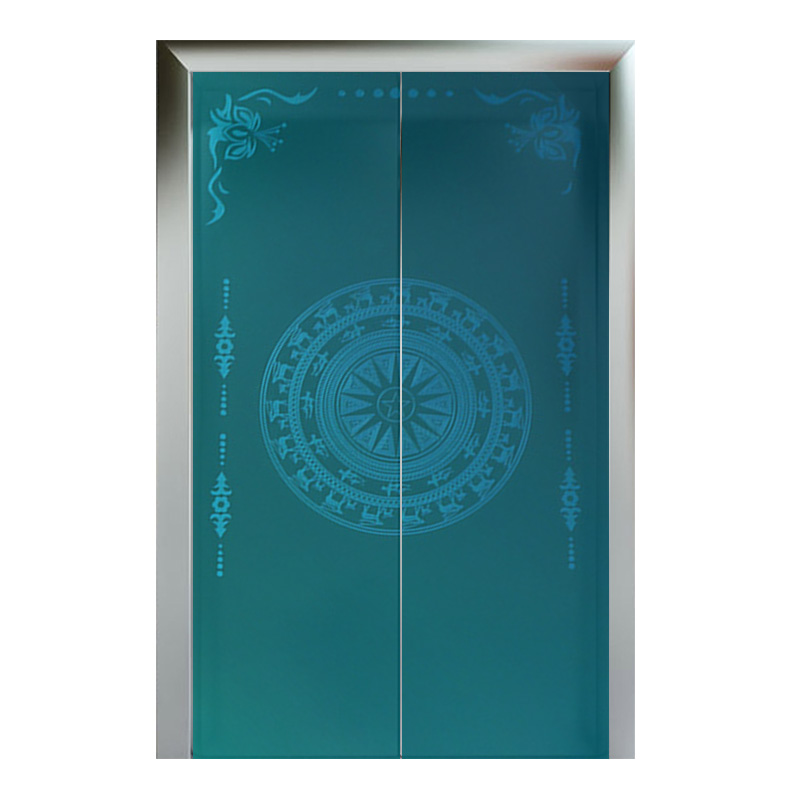 Stainless Steel Etched Hairline Cyan Elevator Door Sheet