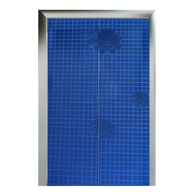 Stainless Steel Etched Hairline-A Blue Elevator Door Sheet