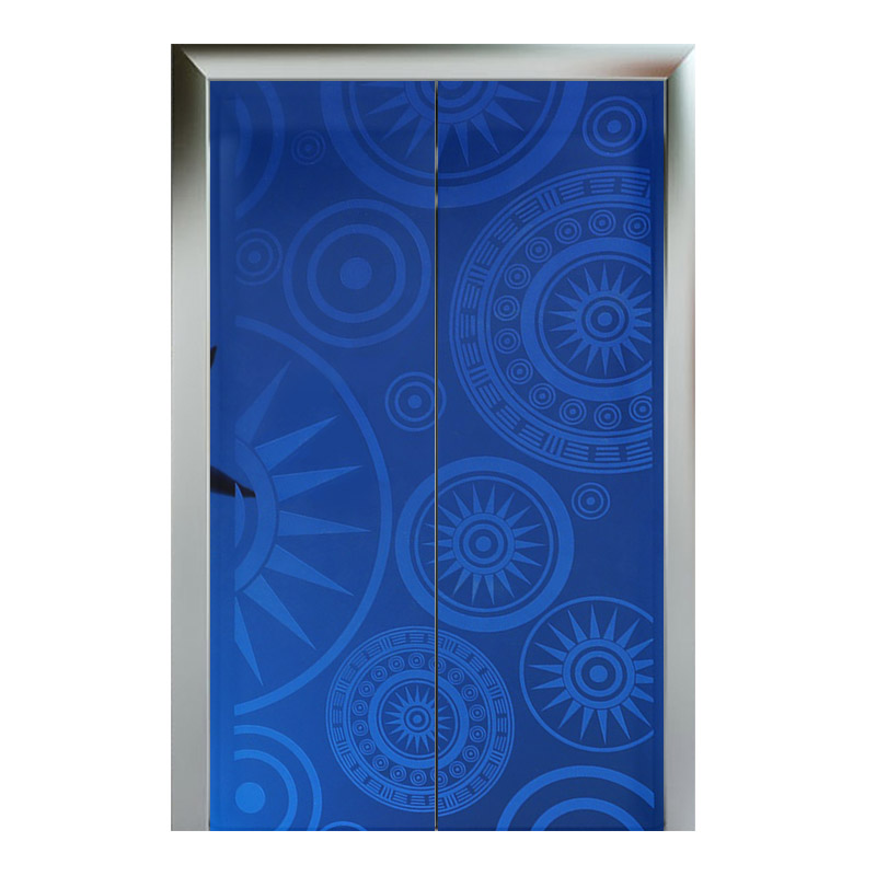 Stainless Steel Etched Hairline-B Blue Elevator Door Sheet