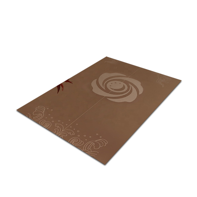 Stainless Steel Etched Hairline-A Rose Gold Elevator Door Sheet