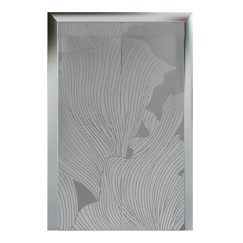 Stainless Steel Etched Hairline-B Silver Elevator Door Sheet