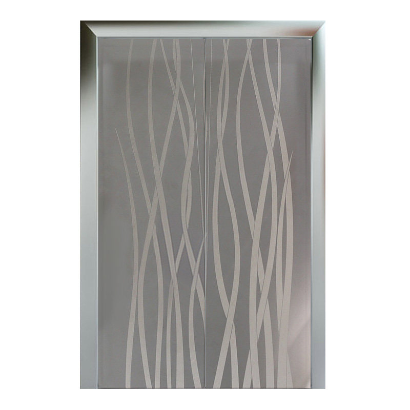 Stainless Steel Etched Hairline-C Silver Elevator Door Sheet