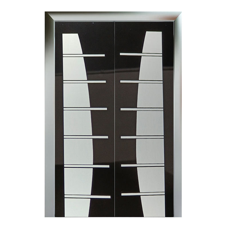 Stainless Steel Etched Hairline-B Black Elevator Door Sheet