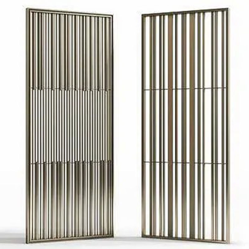 Titanium Partition Hotel Screen Restaurant Booth Lattice